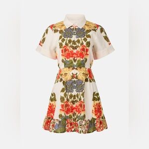 Cleabella Sadle Floral Cotton & Linen Shirtdress, Size X-Small, $278